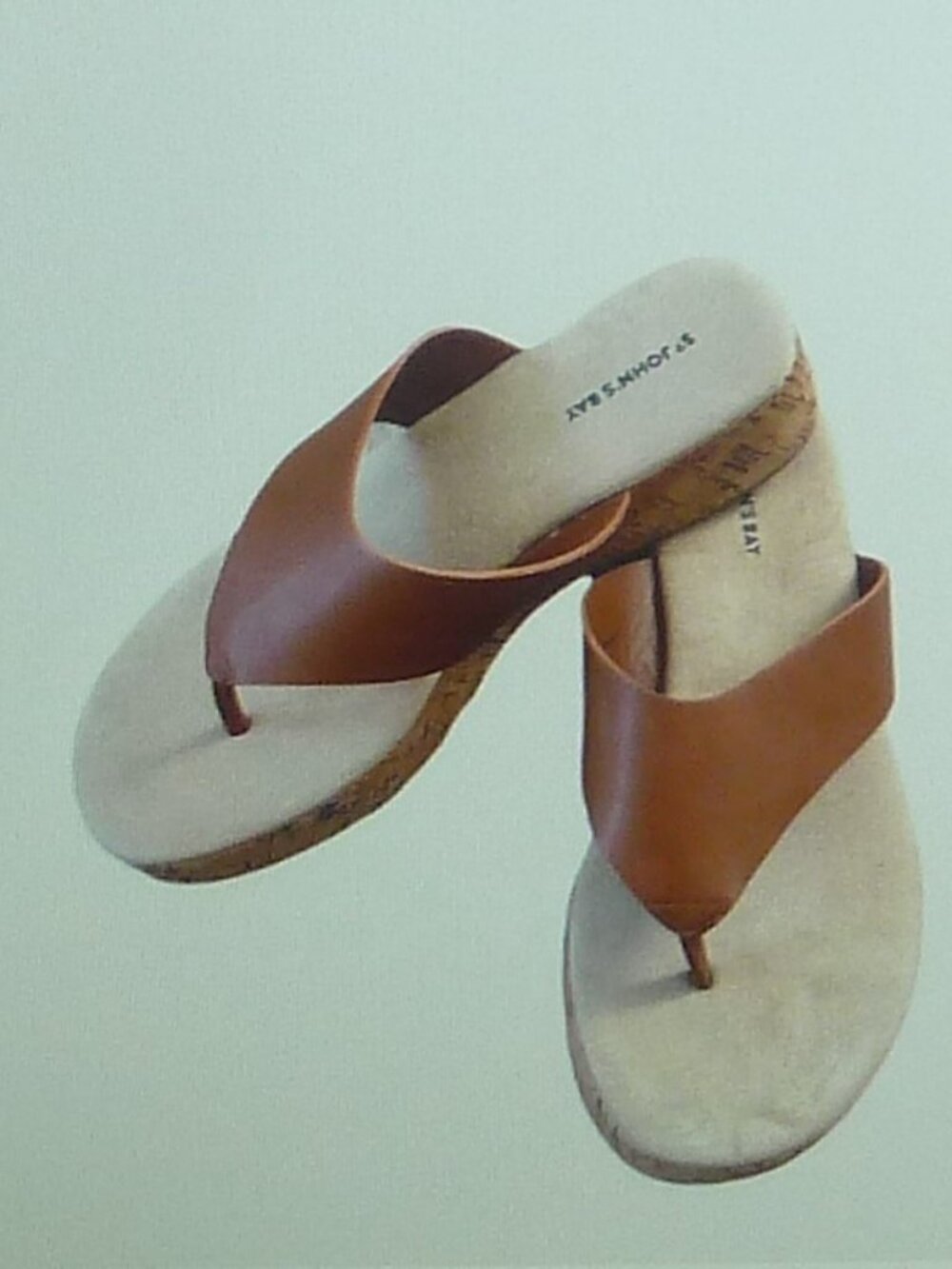 St. John's Bay Womens Sandal Flip-Flops Cognac Size 9 M New
